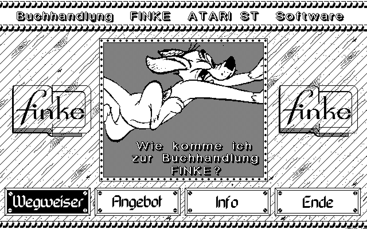 Finke Atari ST Software Buchhandlung atari screenshot